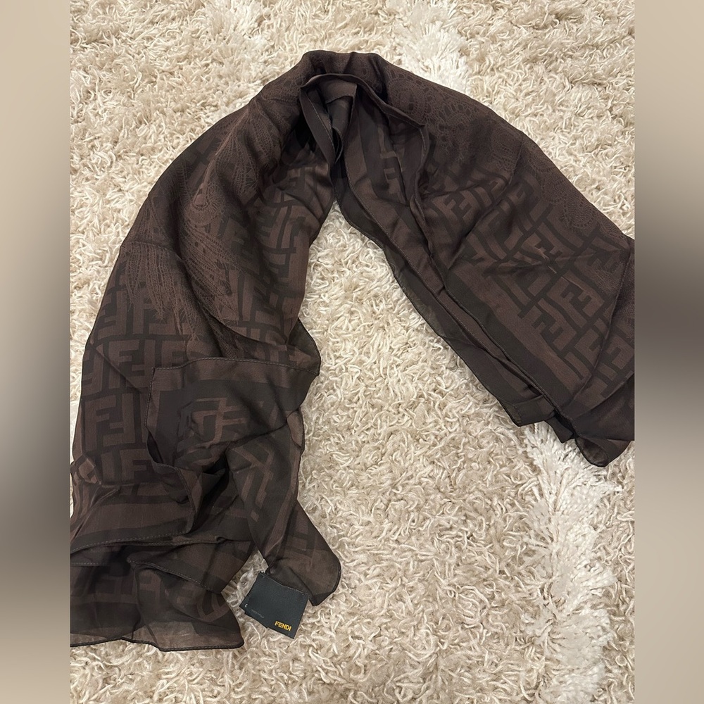 Fendi 100% silk scarf